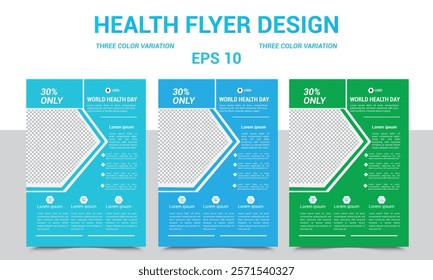 A medical health flyer template design