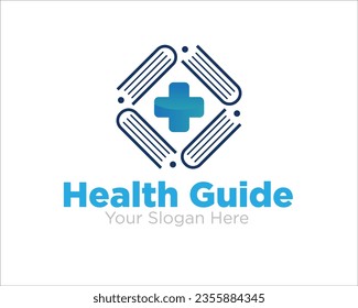 medical health guide book logo designs for medical logo