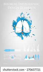 Medical, health and healthcare icons and infographic 