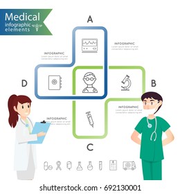 Medical health and healthcare icons and infographic