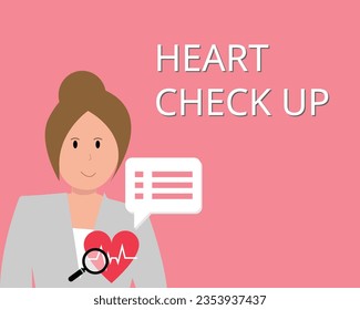 Medical Health heart Check up Background Illustration with patient got check for heart treatment