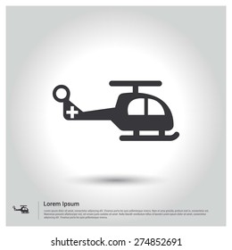 Medical Health helicopter Icon