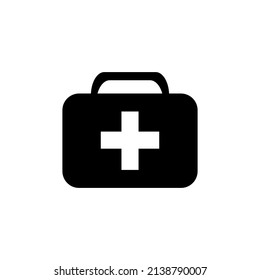 medical health icon hospital emergency medical bag with flat style icon