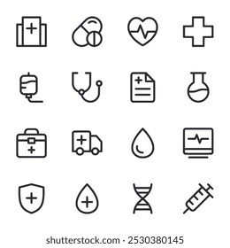 Medical and Health icon set