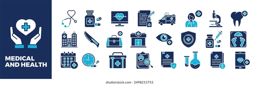 Medical and Health Icon Set For Design Elements, health, medical, medicine, doctor, hospital