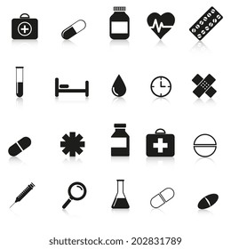  Medical And Health Icons Set Created For Mobile, Web And Applications. 