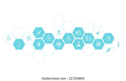 Medical And Health Icons Vector Background