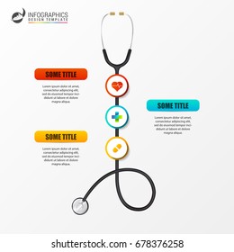 Medical And Health infographics. Modern design template. Vector illustration