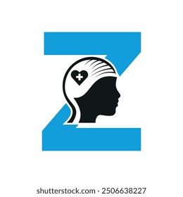 Medical Health Logo combine with letter Z vector template