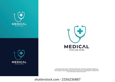 Medical and health logo design. Medical pharmacy logotype.