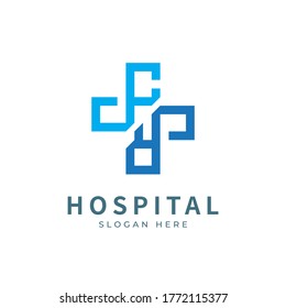 Medical Health logo with initial letter CR, RC, C R logo designs concept.