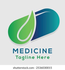 Medical, Health, Medicare, Clinical, Hospital, Natural, Organic, Medicine, Heart logo, Cap soul, Tablet, Medic, Green, Blue, Leaf, Vector, Simple, Free vector, pill, sing, design, eco, pharmacy