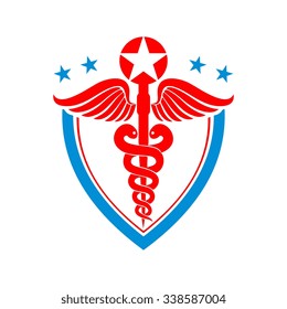 Medical Health Protection, Healthcare Logo Template