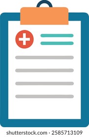 Medical Health Record Clipboard Icon