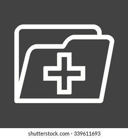 Medical, health, record icon vector image. Can also be used for healthcare and science. Suitable for use on web apps, mobile apps and print media.