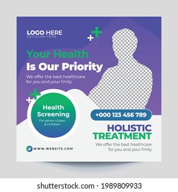 Medical health social media banner 