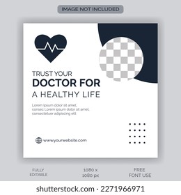 Medical Health Social Media and Instagram Post Template