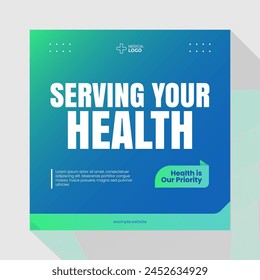 Medical health social media and instagram post template