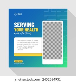 Medical health social media and instagram post template
