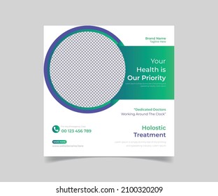 Medical Health Social Media Post Design