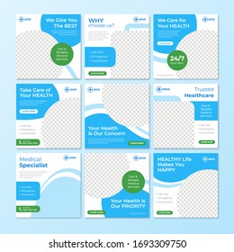 Medical Health Square Banner For Social Media Post Template