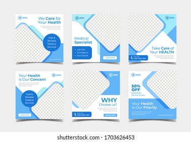 Medical Health Square Banner For Social Media Post Template