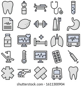 
Medical and Health Vector icons Set fully editable
