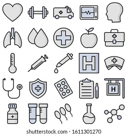 
Medical and Health Vector icons Set fully editable
