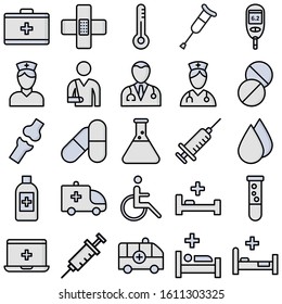 
Medical and Health Vector icons Set fully editable
