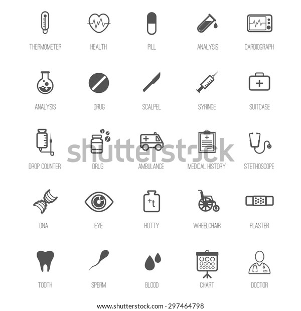 Medical and Health vector\
icons set