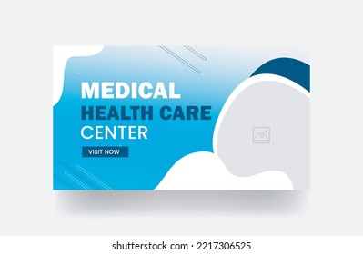 Medical Healthcare Banner YouTube Thumbnail Video Thumbnail Cover Template Post Design