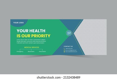 Medical Healthcare Banners template. social media cover template design