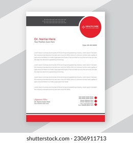 Medical Healthcare Business and Office Letterhead Template Design