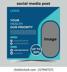 medical, healthcare, clinic, hospital, doctor, social media post