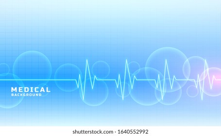 medical and healthcare concept banner in blue color