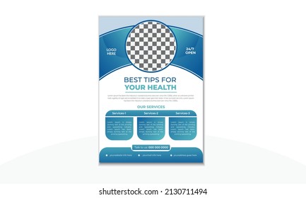 Medical Healthcare cover a4 template design for a report and medical brochure design, flyer, leaflets decoration for printing and presentation vector illustration And coronavirus Vaccination 