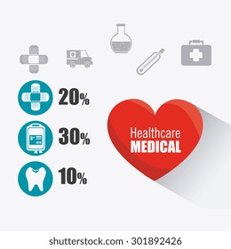 Medical healthcare design, vector illustration eps 10.
