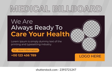 Medical Healthcare Doctor Billboard and web banner template - Shutterstock ID 2393721247