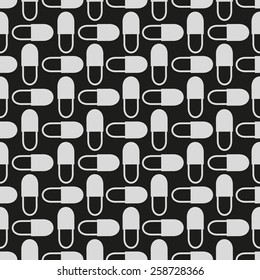 medical and health-care drugs gray seamless pattern eps10