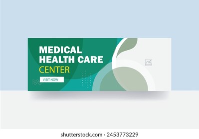 Medical healthcare facebook banner design timeline cover template