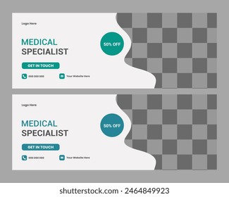  medical healthcare facebook cover design template