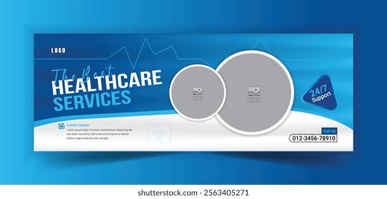 Medical healthcare facebook timeline cover and web banner template