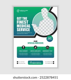 Medical Healthcare  Flyer Design Template, Dental , Vector, Graphic
