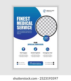 Medical Healthcare  Flyer Design Template, Dental , Vector, Graphic

