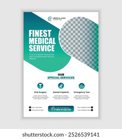 Medical Healthcare  Flyer Design Template, Dental , Vector, Graphic