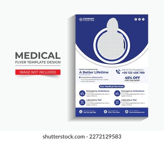 Medical and healthcare flyer template design