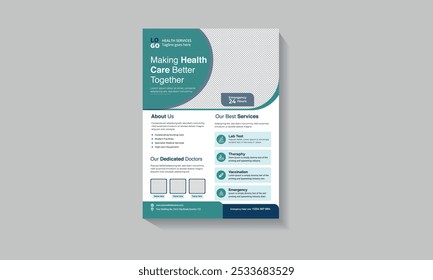 Medical healthcare flyer template design