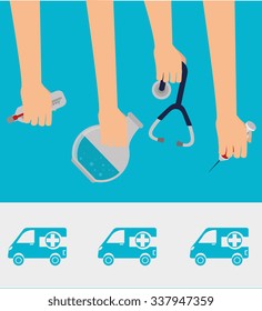 Medical healthcare graphic design with icons, vector illustration
