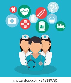 Medical healthcare graphic design with icons, vector illustration graphic