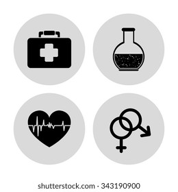 Medical healthcare graphic design with icons, vector illustration graphic
